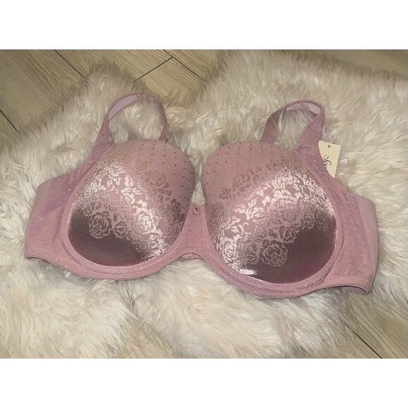 Soma Stunning Support Full Coverage Bra Lace Lined UW Womens 42DD Pink New - Picture 1 of 6